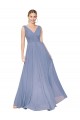 Floor Length High Neck V-Back Chiffon Prom Dress UK Clearance