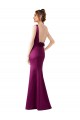 Fitted Sexy Open Back Satin Prom Dress with Floral Details UK Clearance