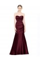 Mermaid Sweetheart Soft Satin Prom Dress with Pleats UK Clearance