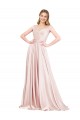 A-Line Off the Shoulder Sweetheart Satin Prom Dress UK Clearance