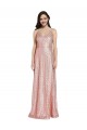 High Neck Low Back Sparkling Sequin Prom Dress UK Clearance