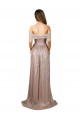 Strapless Scoop Neck Off the Shoulder Long Sequin Prom Dress with High Slit UK Clearance