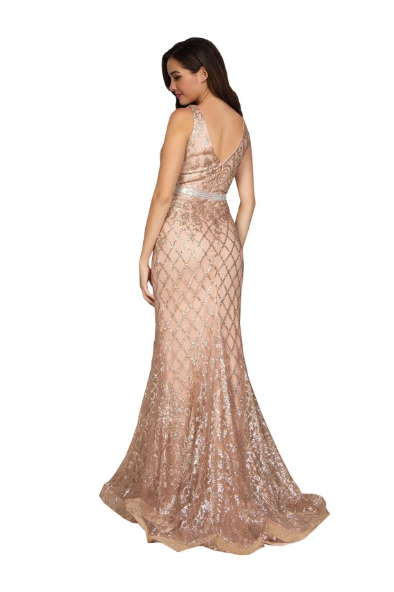 Sleek Long Mermaid Sparkling Sequin Prom Dress UK Clearance