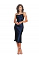 Short Sleeveless Spaghetti Straps Cowl Neckline Silky Satin Cocktail Prom Dress / Homecoming Dress UK Clearance