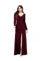 Long Sleeves Spandex Prom Dress with Front Slit UK Clearance