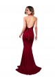 Halter Mermaid Plunge V-Neckline Open Back Bow Tie Spandex Prom Dress UK Clearance