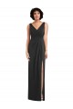 Draped Wrap Maxi Spandex Prom Dress with Front Slit UK Clearance