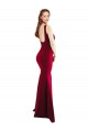 Square Neckline and Backline Fitted Crepe Prom Dress UK Clearance