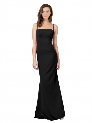 Fit and Flare Slim Crepe Prom Dress with Cutout Back UK Clearance