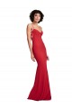 Spaghetti Strap Slip Neckline Crepe Prom Dress UK Clearance