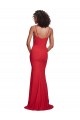 Spaghetti Strap Slip Neckline Crepe Prom Dress UK Clearance