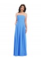 Strapless Pleated Skirt Crepe Prom Dress with Pockets UK Clearance