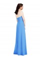 Strapless Pleated Skirt Crepe Prom Dress with Pockets UK Clearance