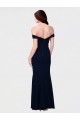 Mermaid Off the Shoulder Long Crepe Prom Dress with Low Back UK Clearance