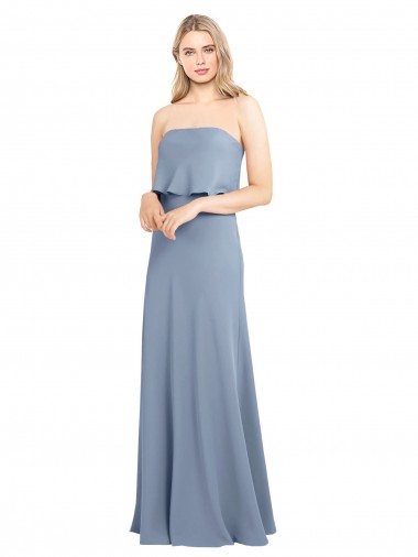 High Neck Sheath Sleeveless Stretch Crepe Prom Dress UK Clearance