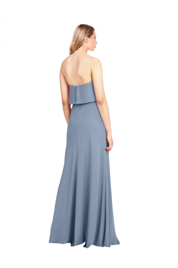 High Neck Sheath Sleeveless Stretch Crepe Prom Dress UK Clearance