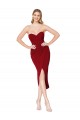 Cocktail Length Sweetheart Mermaid Wrap Crepe Prom Dress UK Clearance