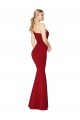 One Shoulder Long High Neck Sleeveless Mermaid Crepe Prom Dress UK Clearance