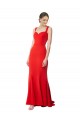 Long Chapel Train Fishtail Maxi Crepe Prom Dress with Sweetheart Neckline UK Clearance