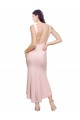 High Neck Low V-Back Midi Length Crepe Cocktail Dress / Prom Dress UK Clearance