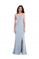 Flattering Trumpet Maxi Crepe Prom Dress with Front Slit UK Clearance