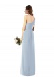 One Shoulder Crepe Trumpet Prom Dress with Front Slit UK Clearance