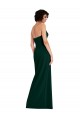 Scooped Strapless Neckline Crepe Prom Dress with Side Slit UK Clearance