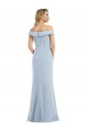 Off the Shoulder Tuxedo Maxi Prom Dress with Front Slit UK Clearance