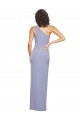 Floor Length One Shoulder Crepe Prom Dress with Pencil Skirt and Side Split UK Clearance