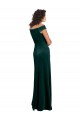 Floor Length Cap Sleeves Long Velvet Prom Dress with High Side Slit UK Clearance