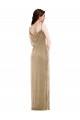 Asymmetrical One Shoulder Velvet Maxi Slip Prom Dress UK Clearance