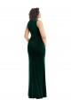 Square Neck Long Velvet Maxi Prom Dress UK Clearance