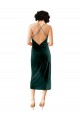 Midi Length Sleek Cowl Neckline Short Velvet Cocktail Prom Dress / Homecoming Dress UK Clearance