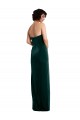 Scooped Strapless Long Velvet Prom Dress with Daring Side Slit UK Clearance