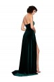 Sweetheart Fluid Velvet Prom Dress with High Split UK Clearance